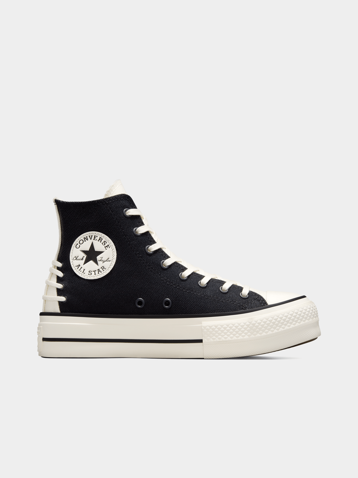 Converse Women's Chuck Taylor All Star Crafted Laces Black Platform Sneakers