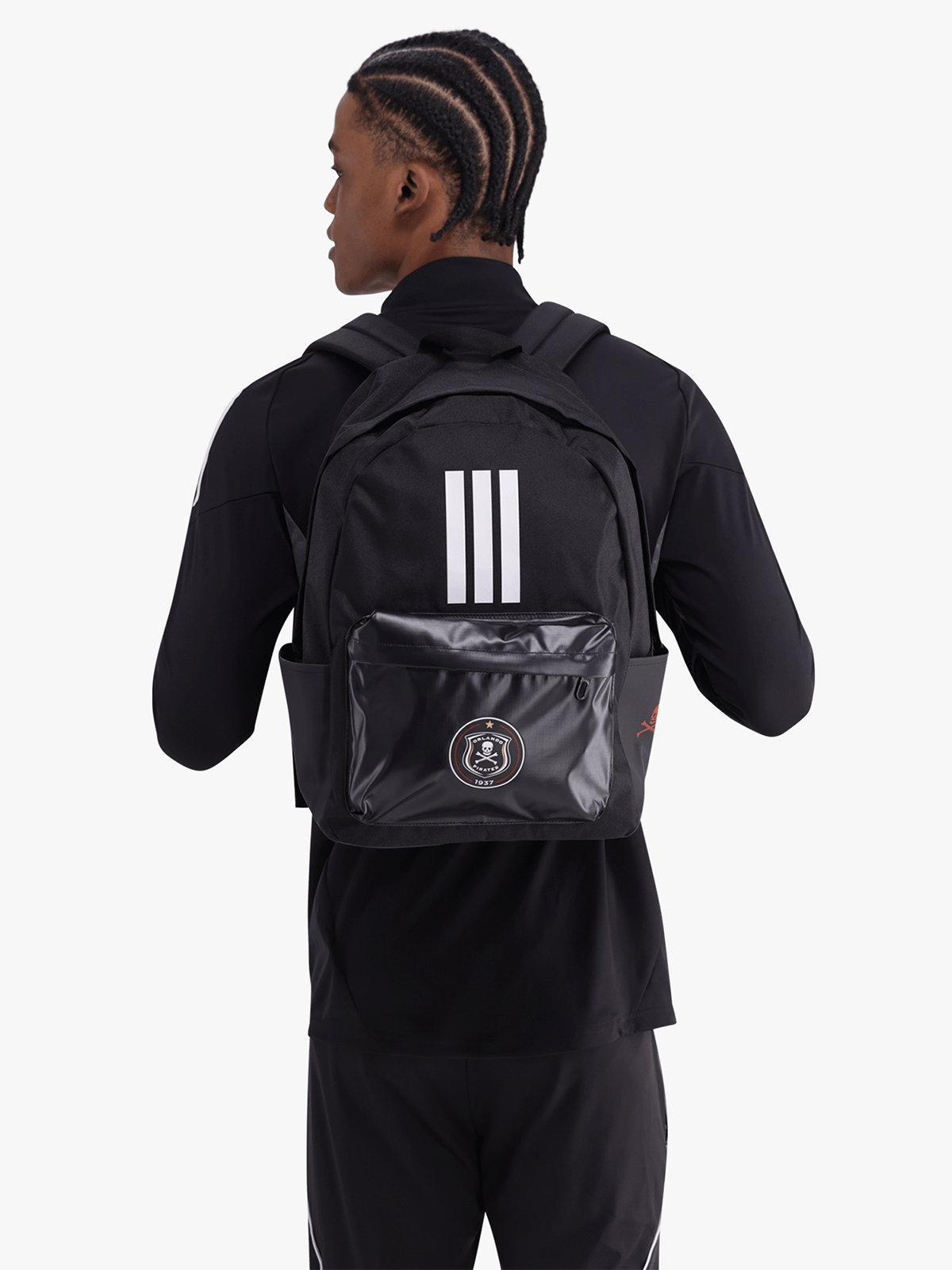 adidas Orlando Pirates Black Backpack - Spacious, Durable, Stylish Fan Gear Everyday
