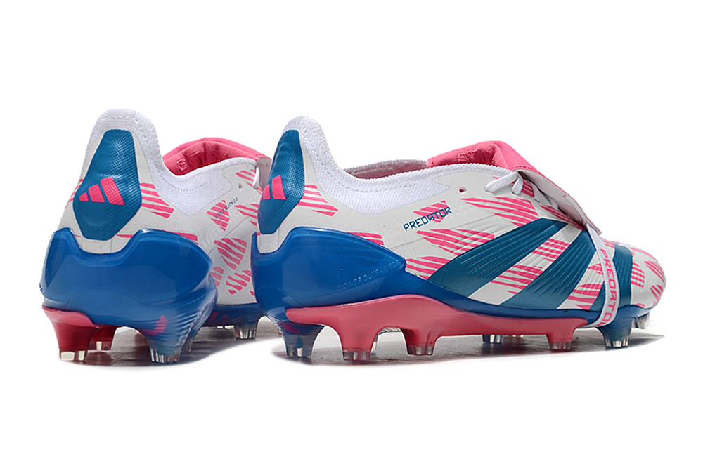 PREDATOR FOLD-OVER TONGUE ELITE FT FIRM GROUND BOOTS - PINK/BLUE/WHITE