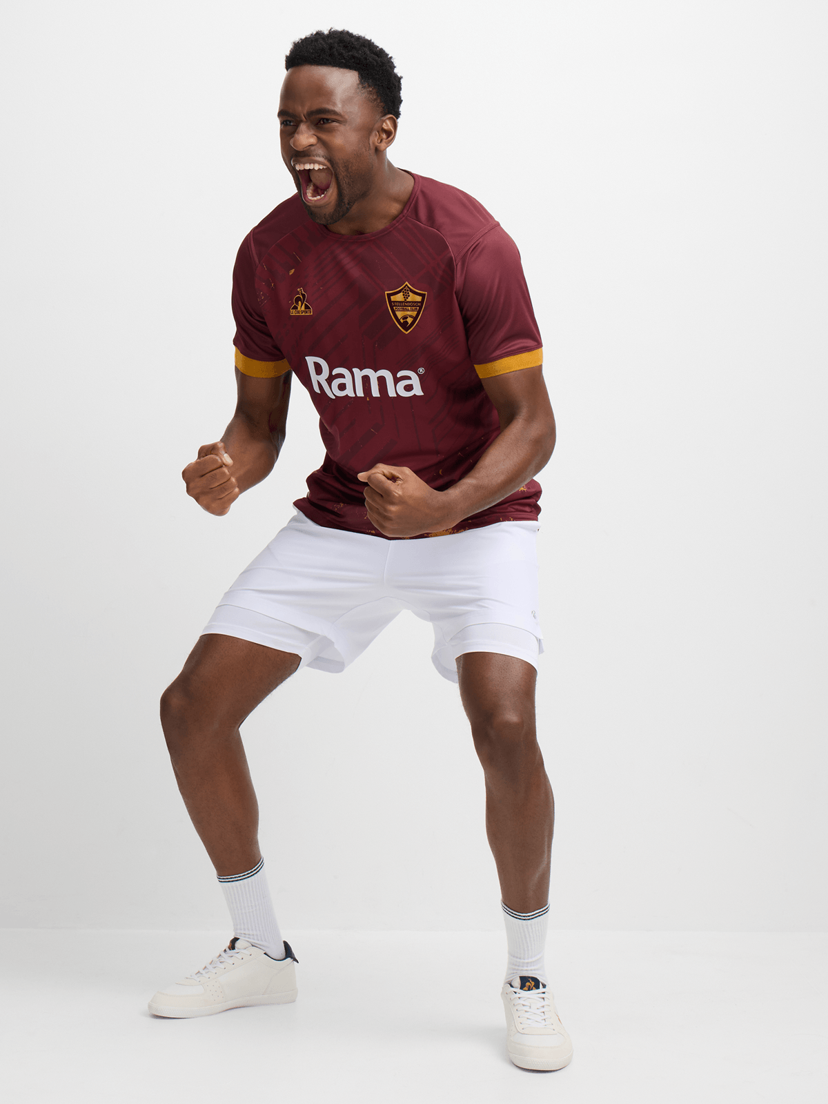 Le Coq Sportif Men's Stellenbosch FC Home Maroon Athletic Stadium Jersey