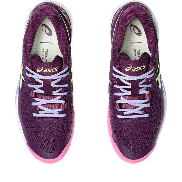 Asics Gel Resolution 9 Padel Deep Mauve/Lime Green