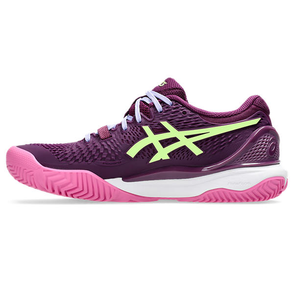 Asics Gel Resolution 9 Padel Deep Mauve/Lime Green