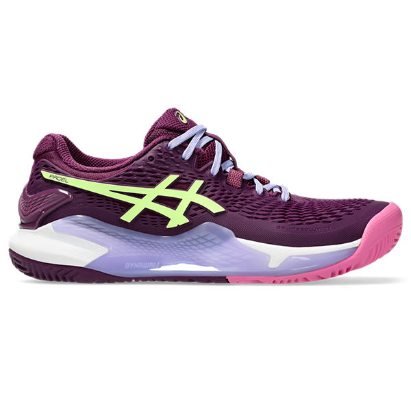 Asics Gel Resolution 9 Padel Deep Mauve/Lime Green
