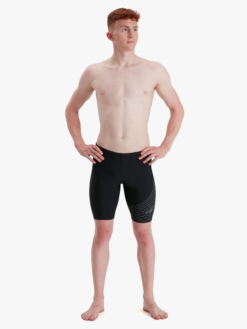 Speedo Men's Medley Logo Jammer: Durable Chlorine-Resistant Training Swim Trunks