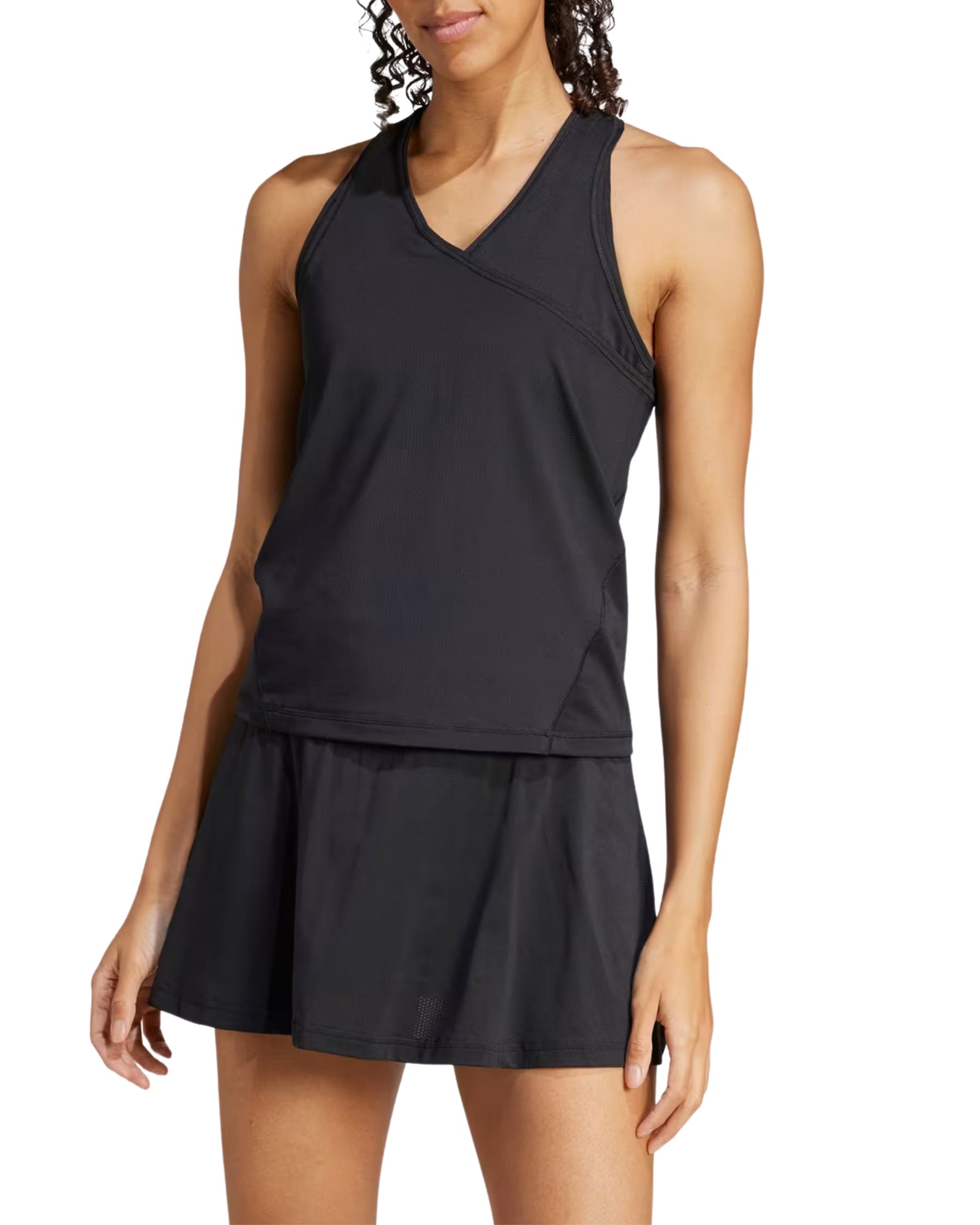 Adidas Club Climacool V-Neck Tank Top - Black - Cover