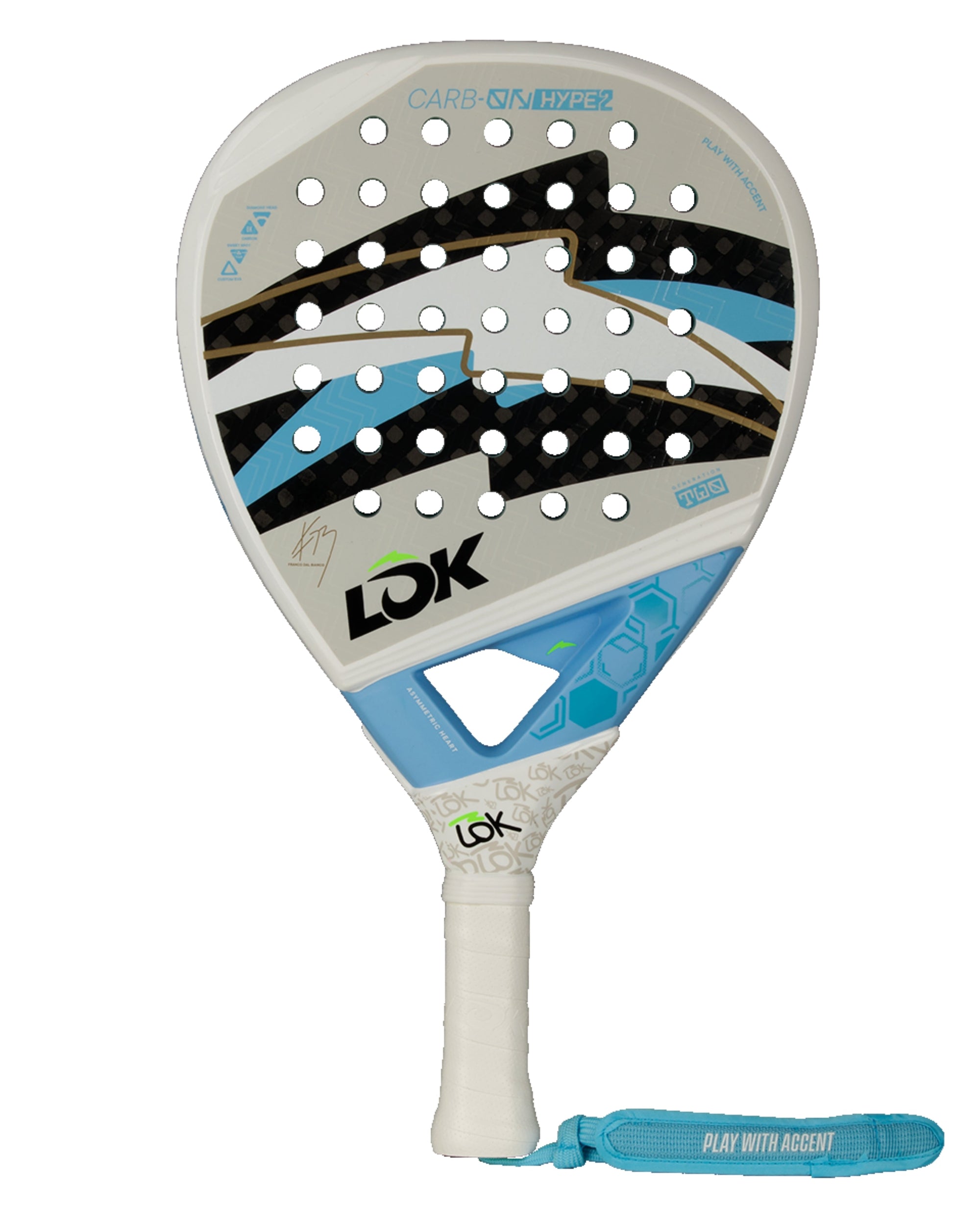 LOK Carb On Hype Gen 2 FDB Padel Racket - Cover