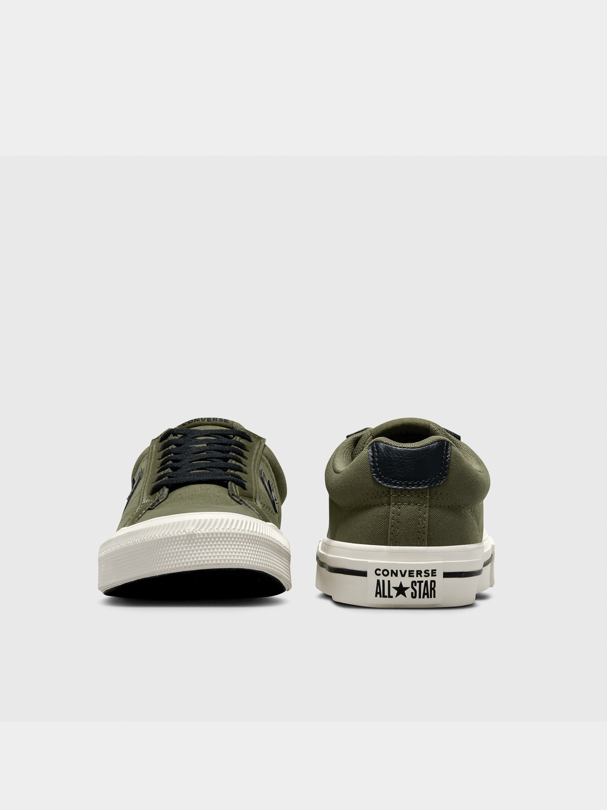 Converse Men's Sport Casual Khaki Black Sneakers: Durable Canvas, Iconic Style, Comfort