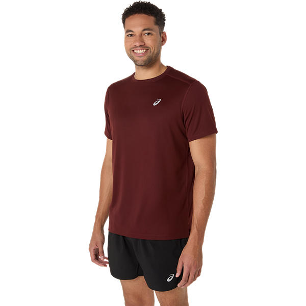 Asics Core SS Top Dark Red Planet