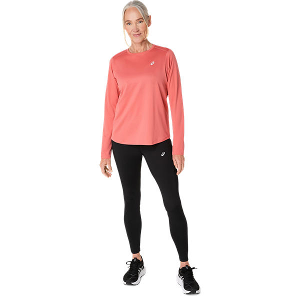 Asics Core LS Top  Dark Pink Clay