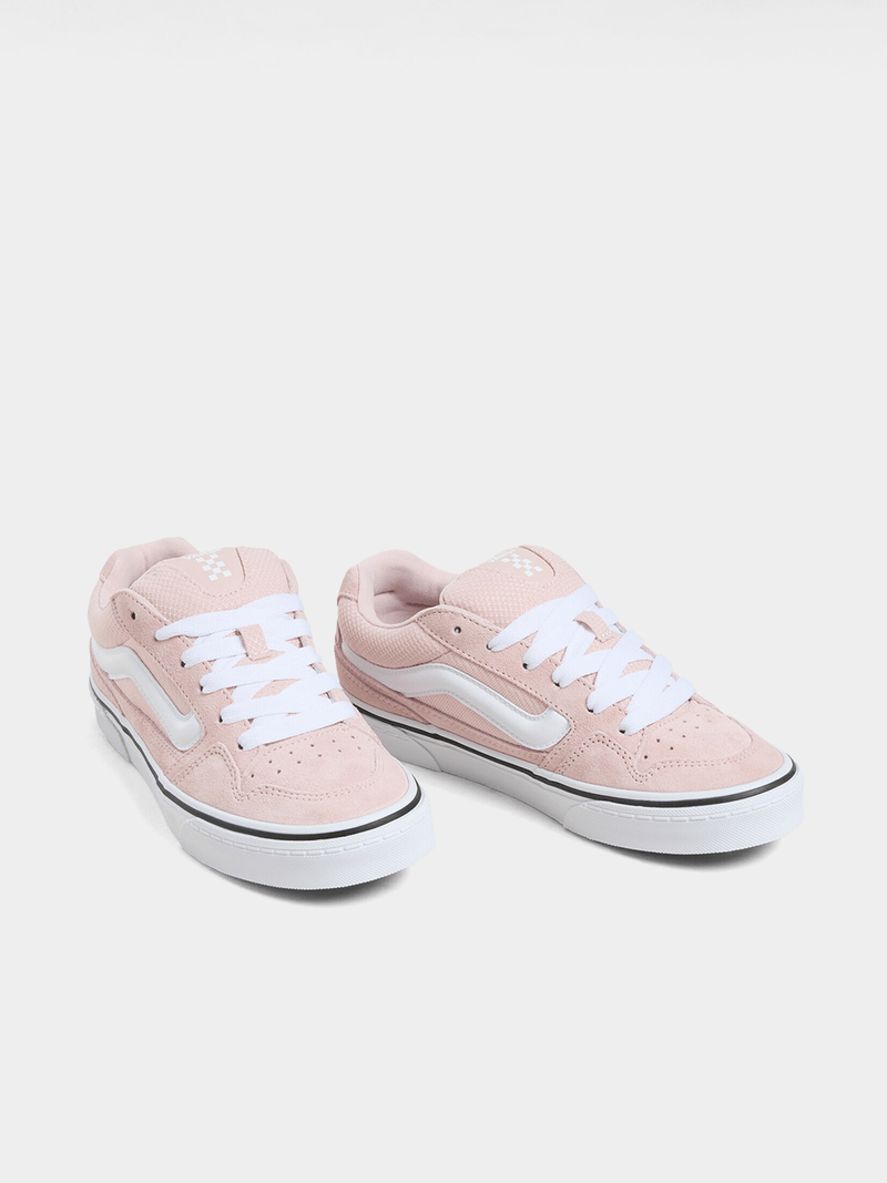 Vans Women's Caldrone Suede Sepia Rose Skate Sneakers - Padded Comfort