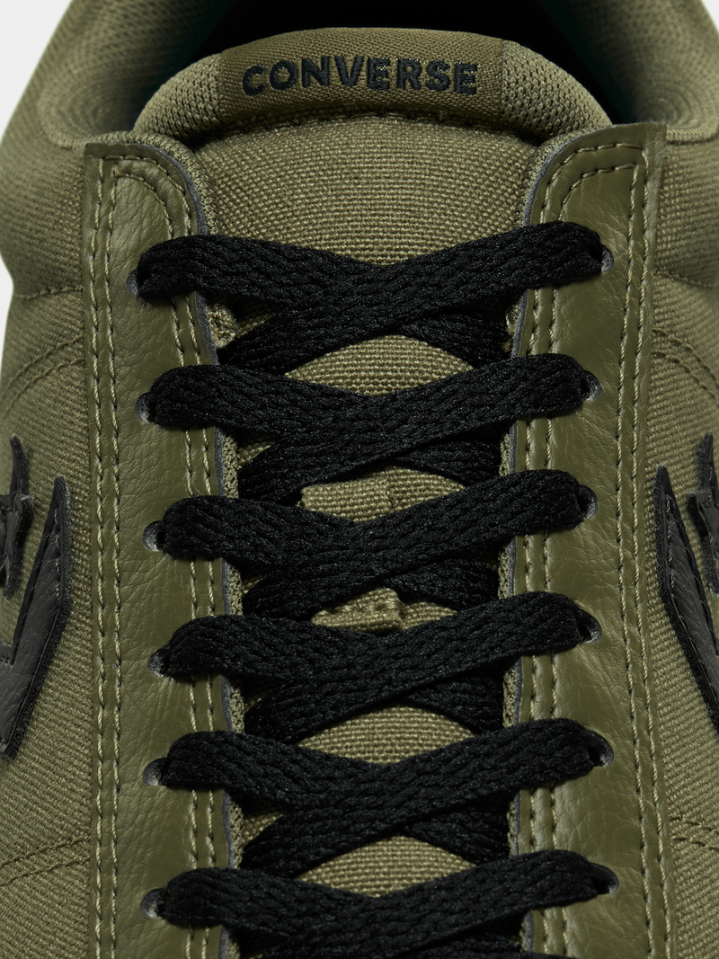Converse Men's Sport Casual Khaki Black Sneakers: Durable Canvas, Iconic Style, Comfort