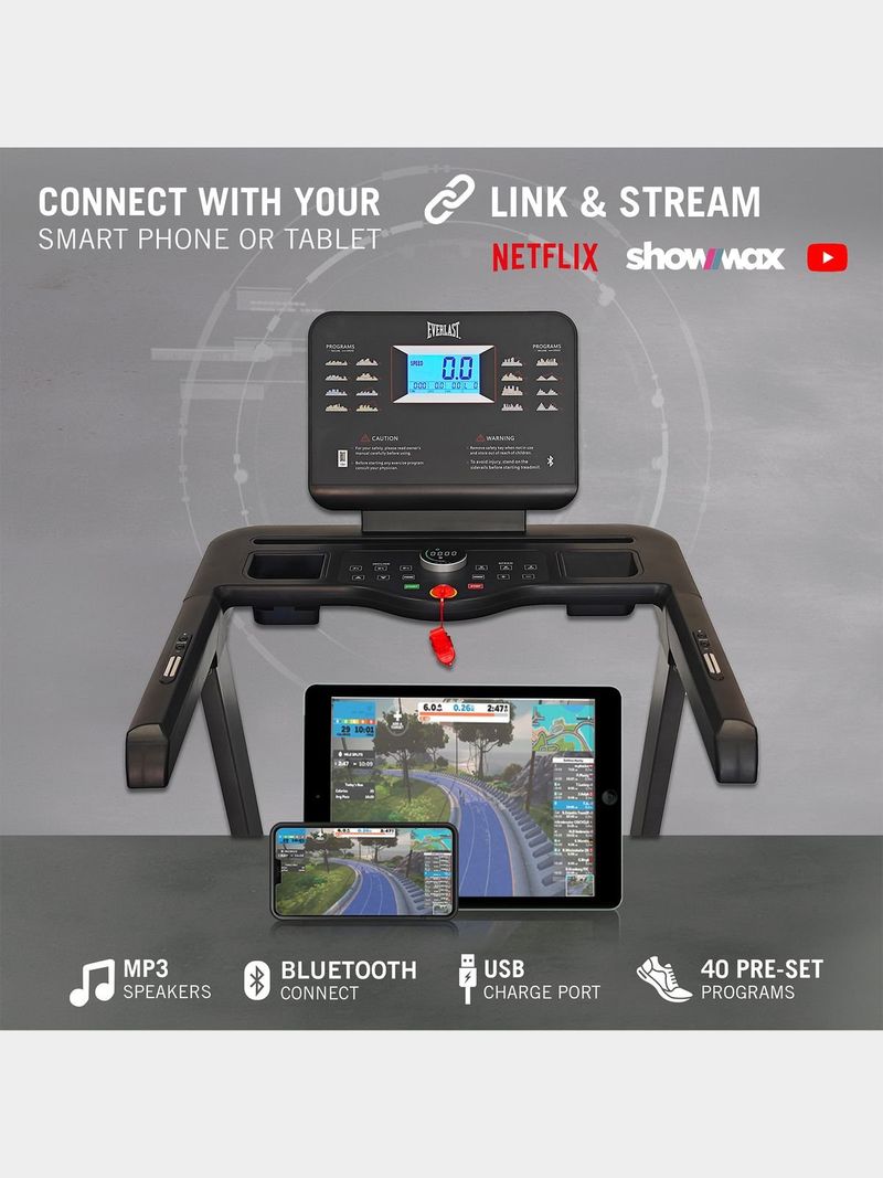 Smart Bluetooth Fitness Treadmill with 15-Level Incline, Zwift & Kinomap App Connectivity