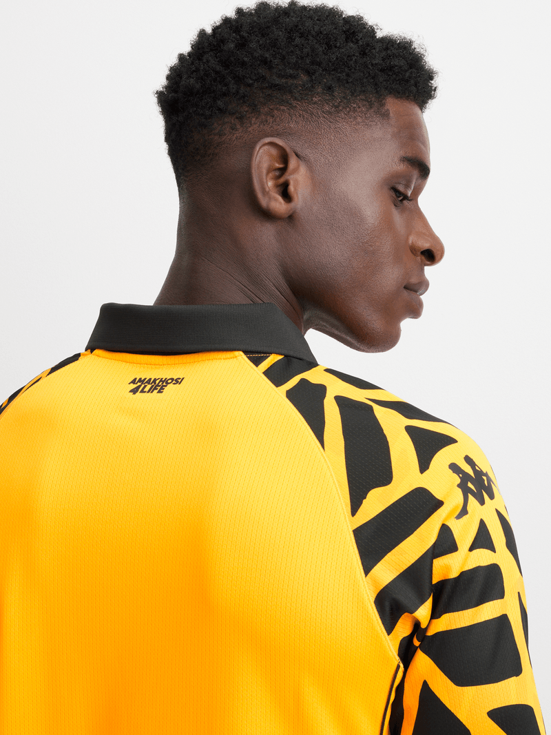 Kappa Men's Kaizer Chiefs 25/26 Home Yellow Stadium Soccer Jersey