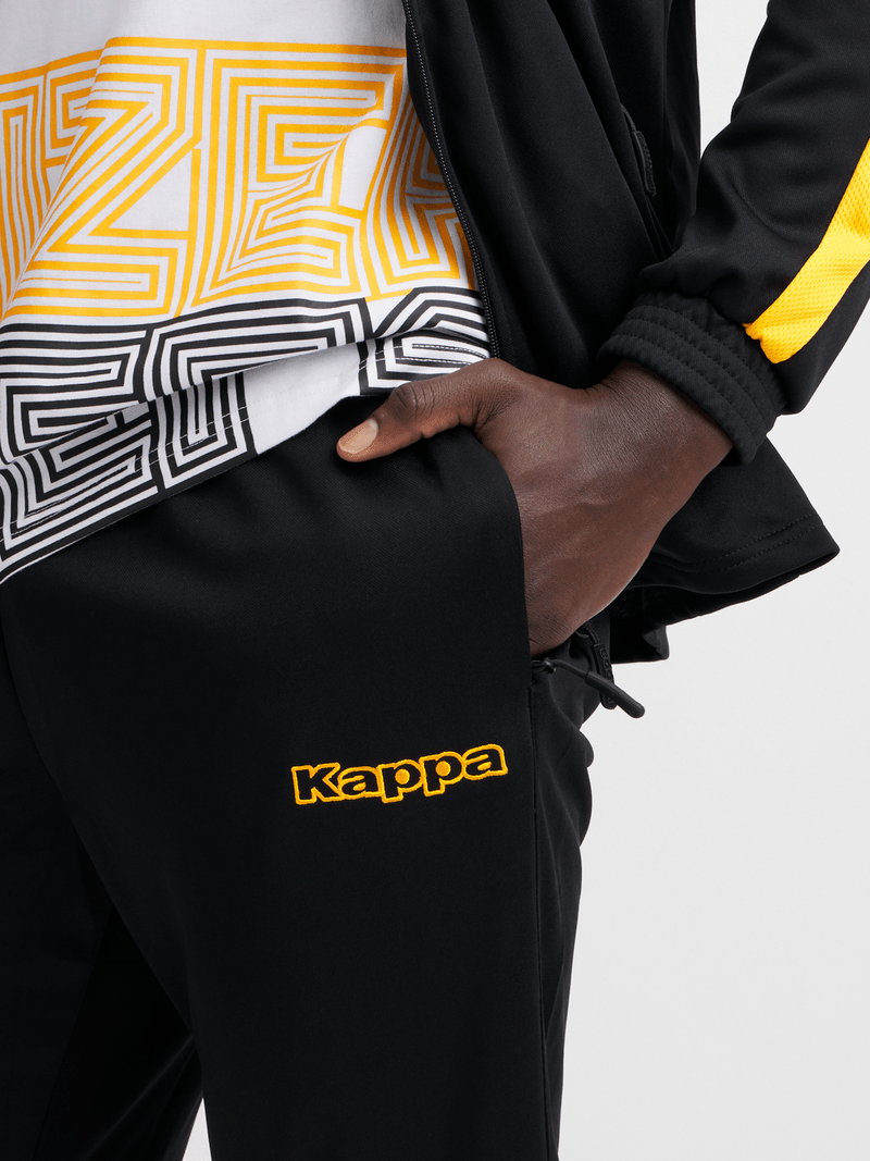 Kappa Men's Kaizer Chiefs Salcito Black Tracksuit - Premium Synthetic Comfort Set