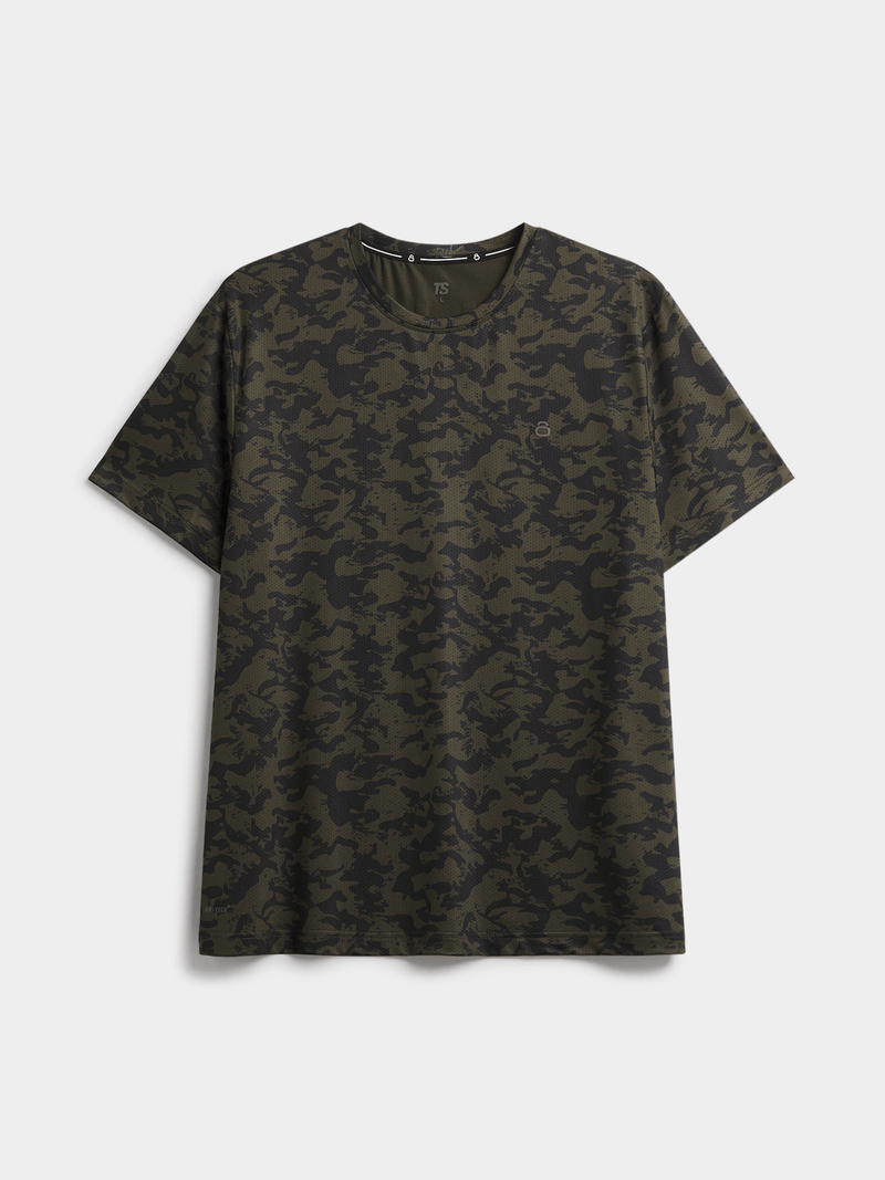 TS Men's Run Your Pace All-Over Print Fatigue Performance Tee