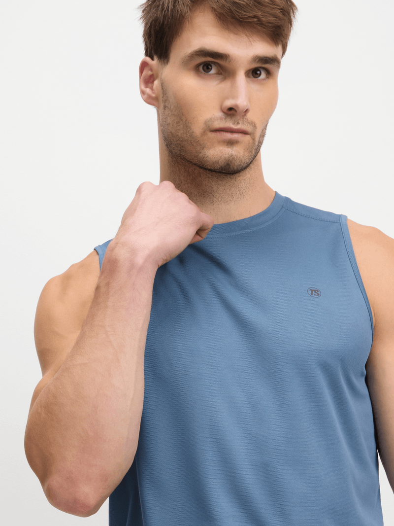 TS Men's Performance Periwinkle Musclehugger Training Vest - Lightweight, Breathable