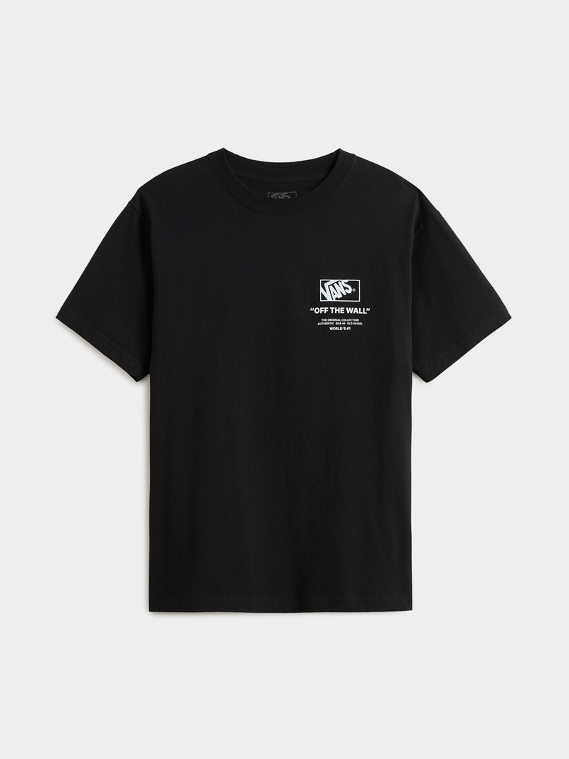 Vans Men's Classic Off The Wall Black Graphic Cotton Short Sleeve T-Shirt