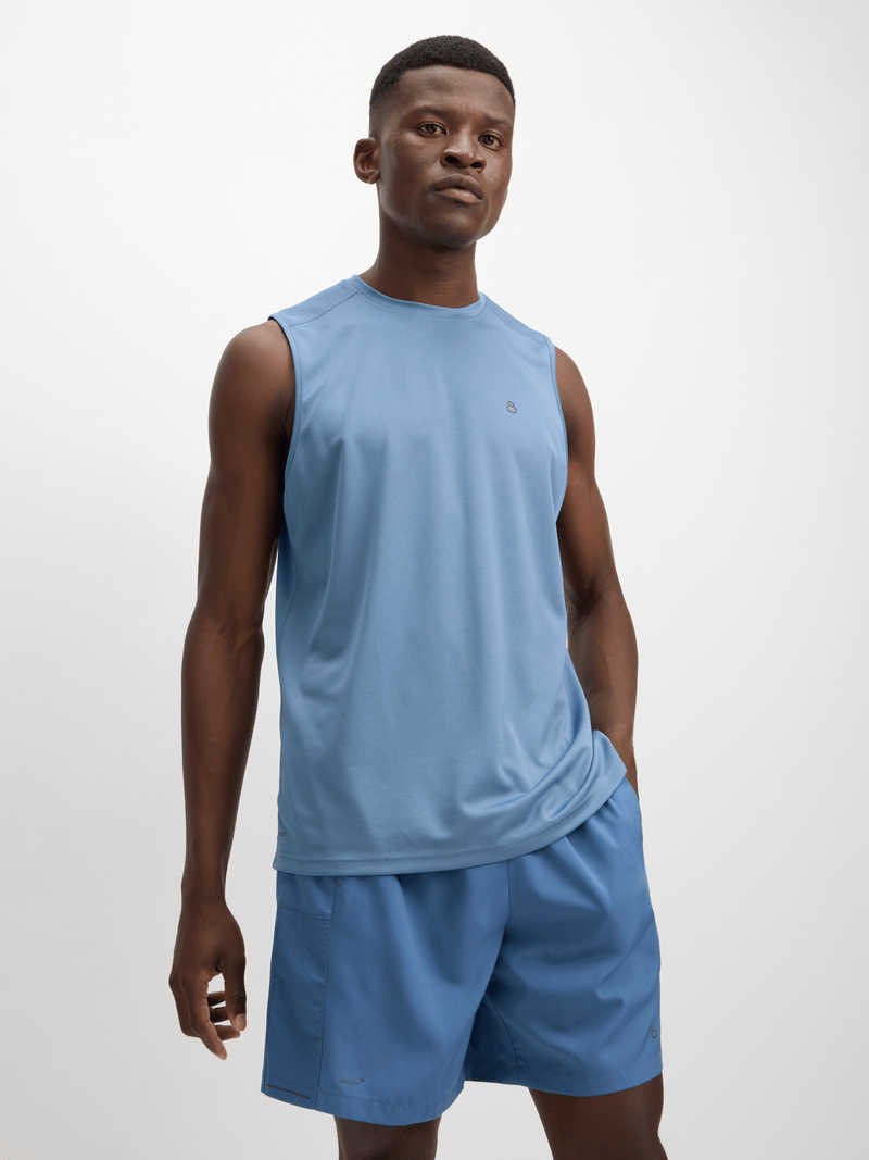 Men's Legacy Periwinkle Performance Muscle Hugger Athletic Vest Tank Top