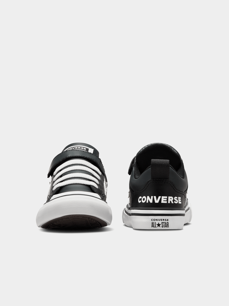 Converse Junior Pre-School Pro Blaze Leather Black/White Sneakers for Active Kids