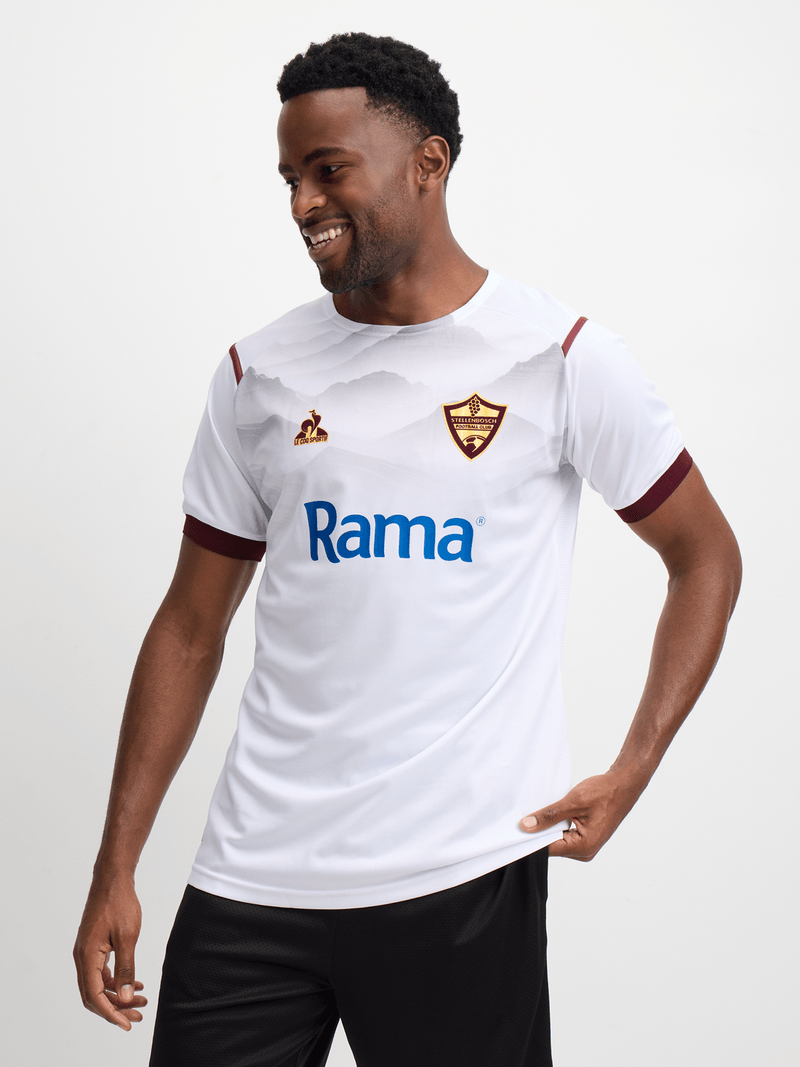 Le Coq Sportif Mens Stellenbosch FC Away 25/26 White Stadium Football Jersey
