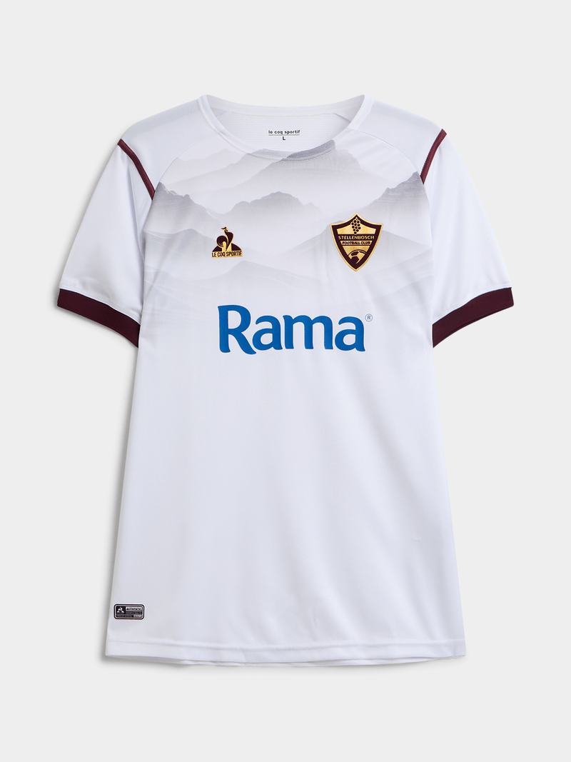 Le Coq Sportif Mens Stellenbosch FC Away 25/26 White Stadium Football Jersey