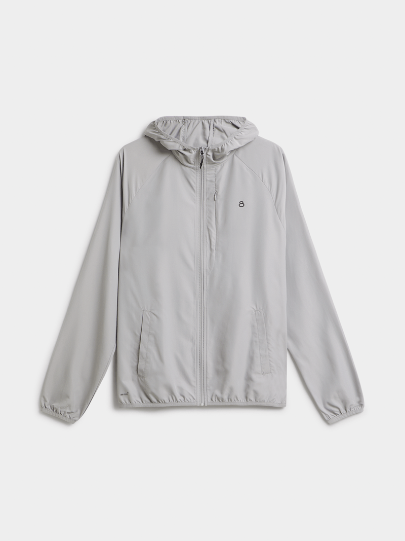 Men's Legacy Silver Grey Lightweight Quick-Dry Performance Running Jacket