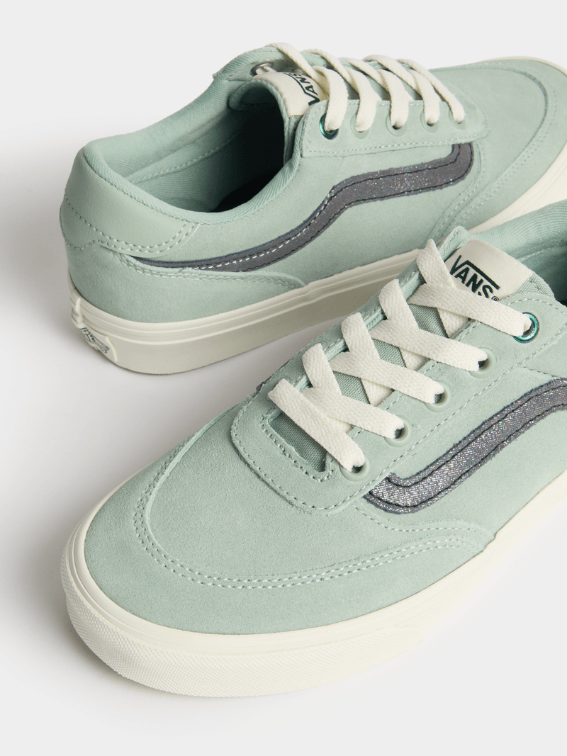 Vans Women's Brooklyn Olive Green/Grey Canvas Sneakers - Comfortable Skate Style