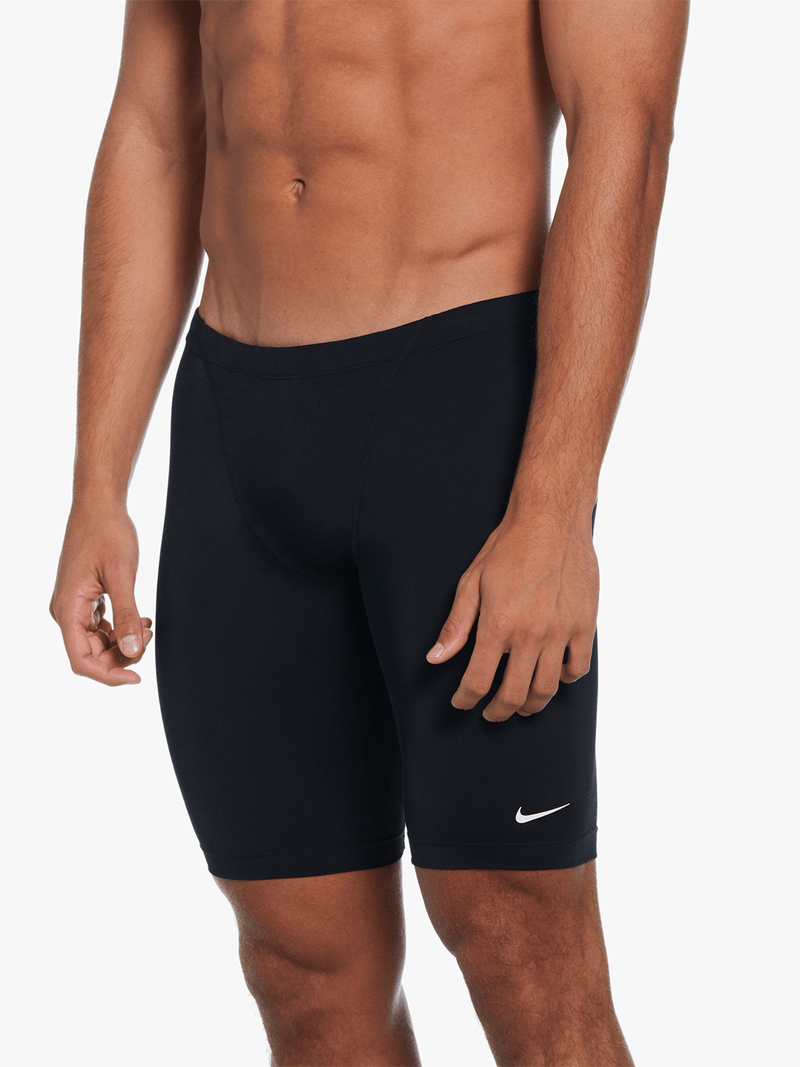 Nike Men's Hydrastrong Solid Black Jammer Swimsuit for Performance & Durability