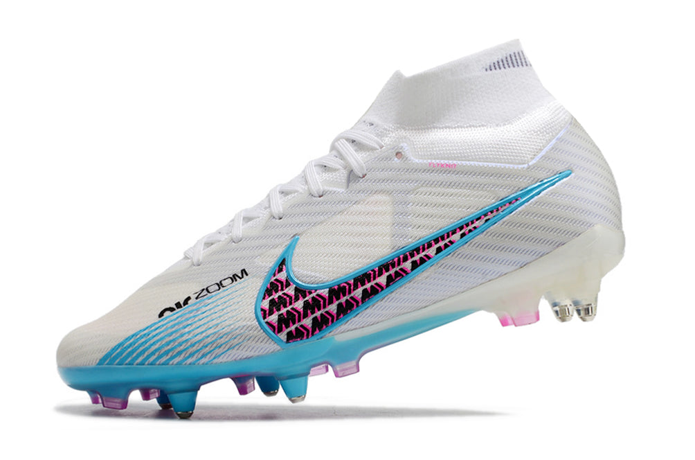 Air Zoom Mercurial Superfly 15 Elite FG White/Blue/Pink