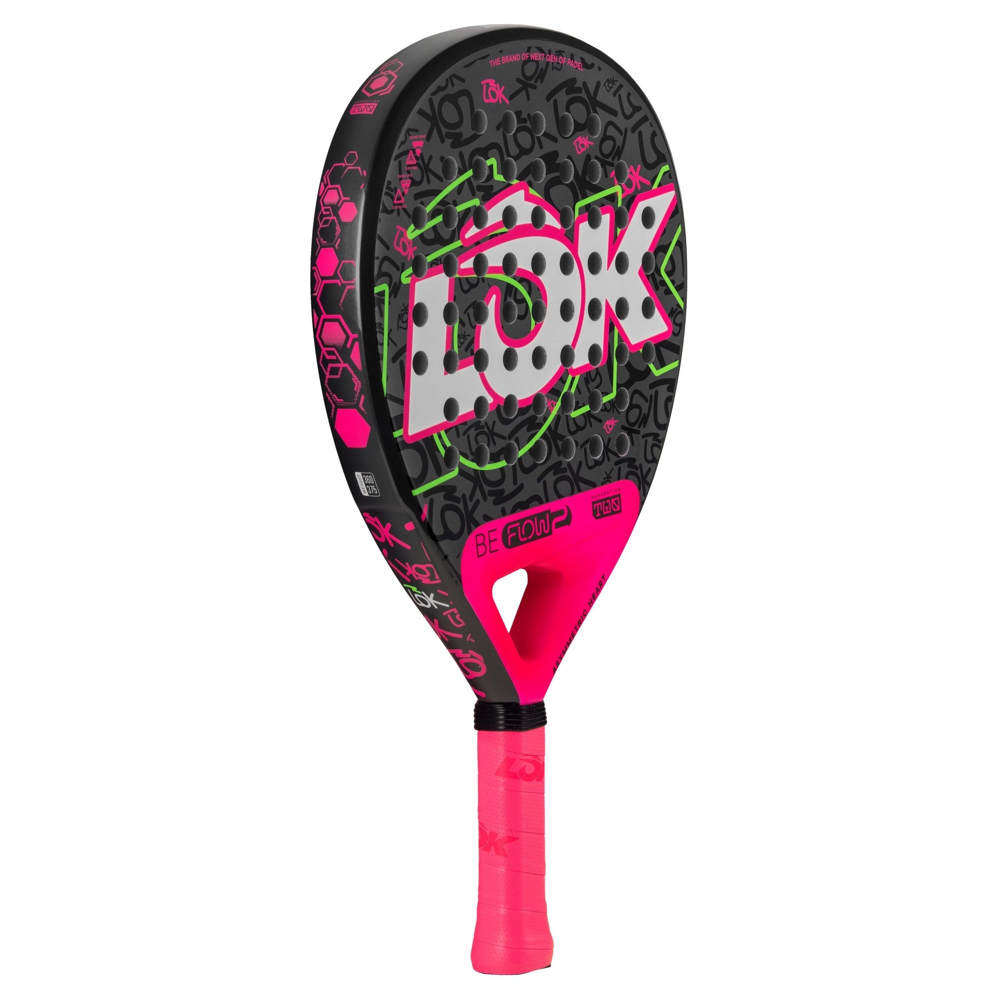 LOK Be Flow Gen 2 Padel Racket - Pink - Right