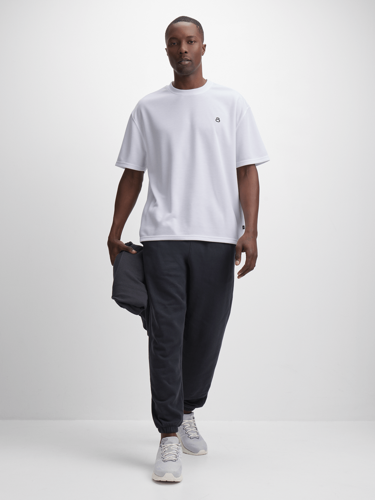 Men's Premium Interlock Tonal White Tee – Soft, Durable, Workout & Style
