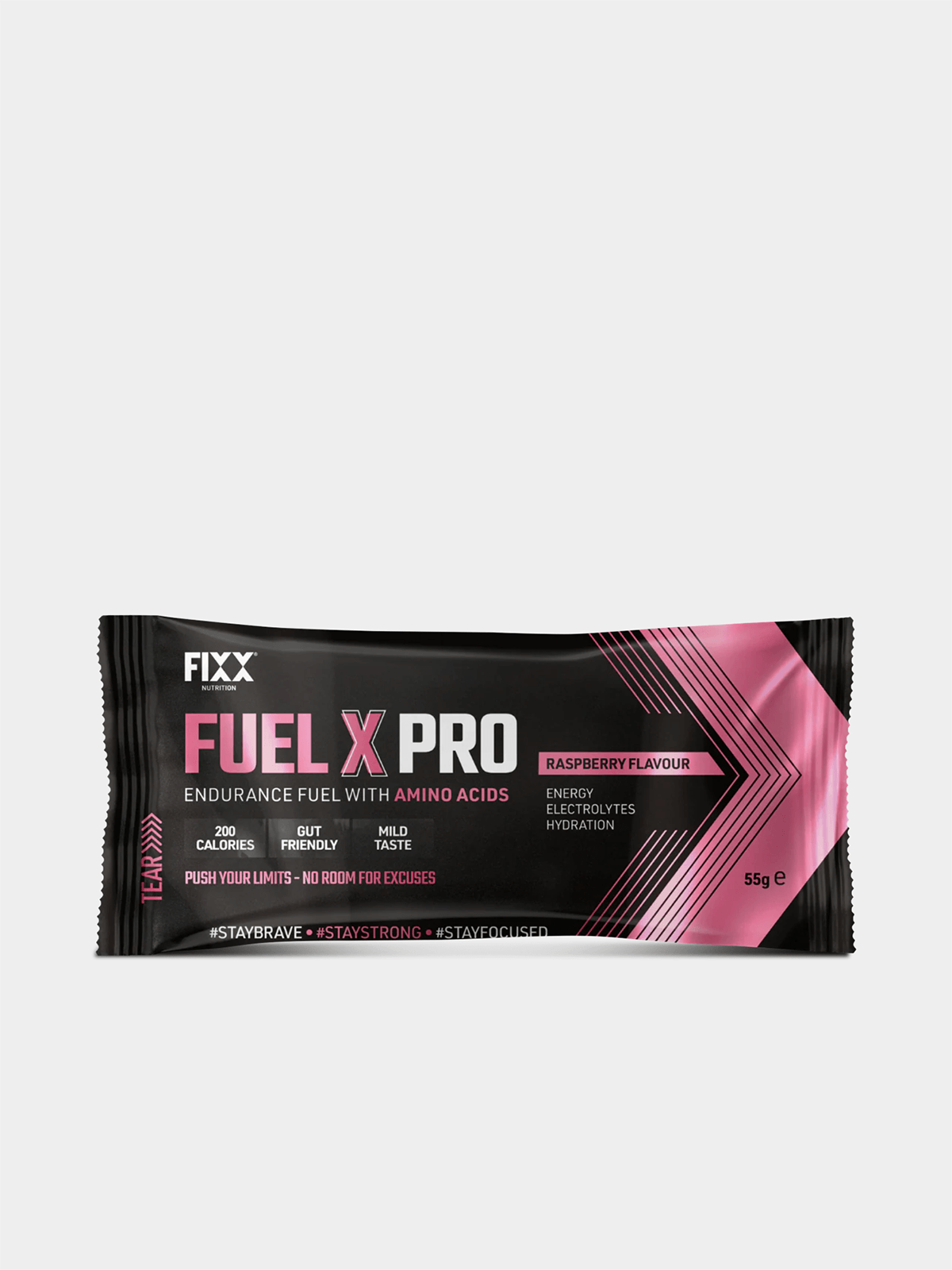 Fixx Fuel X Pro 55G Raspberry Sachet: Amino Acid Endurance Fuel for Peak Performance