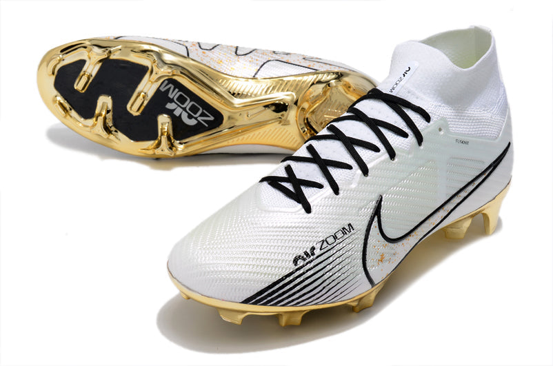 Air Zoom Mercurial Superfly 15 Elite FG White/Black/Gold