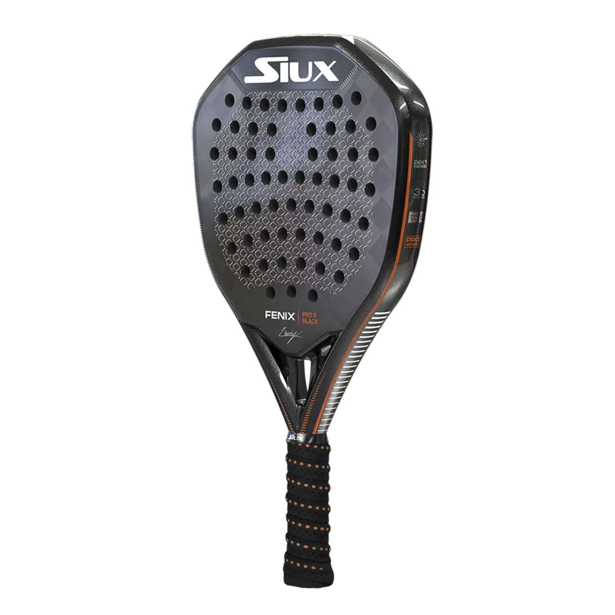 Siux Fenix Pro 5 Black Padel Racket - Left