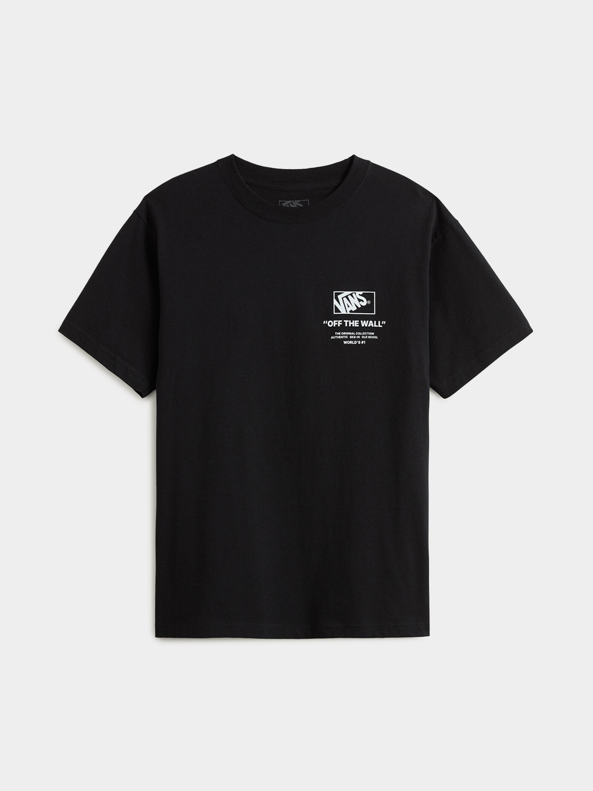 Vans Men's 'Off The Wall' Classic Logo Cotton Short Sleeve Black Tee