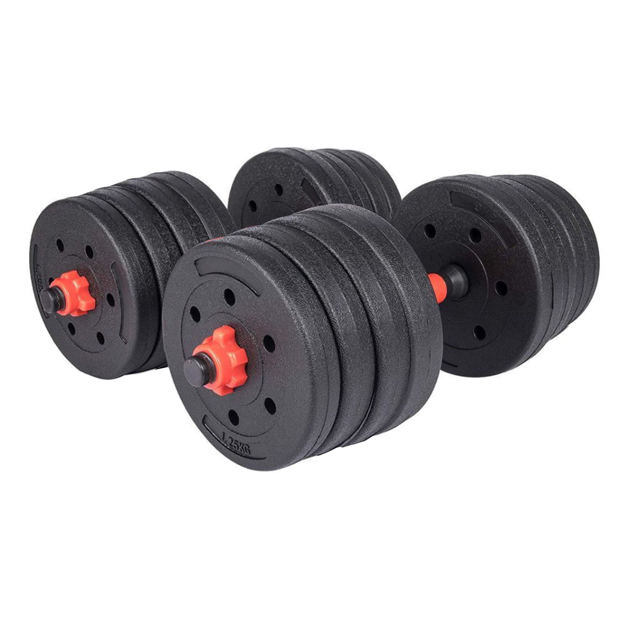40KG VINYL BARBELL & DUMBBELL SET