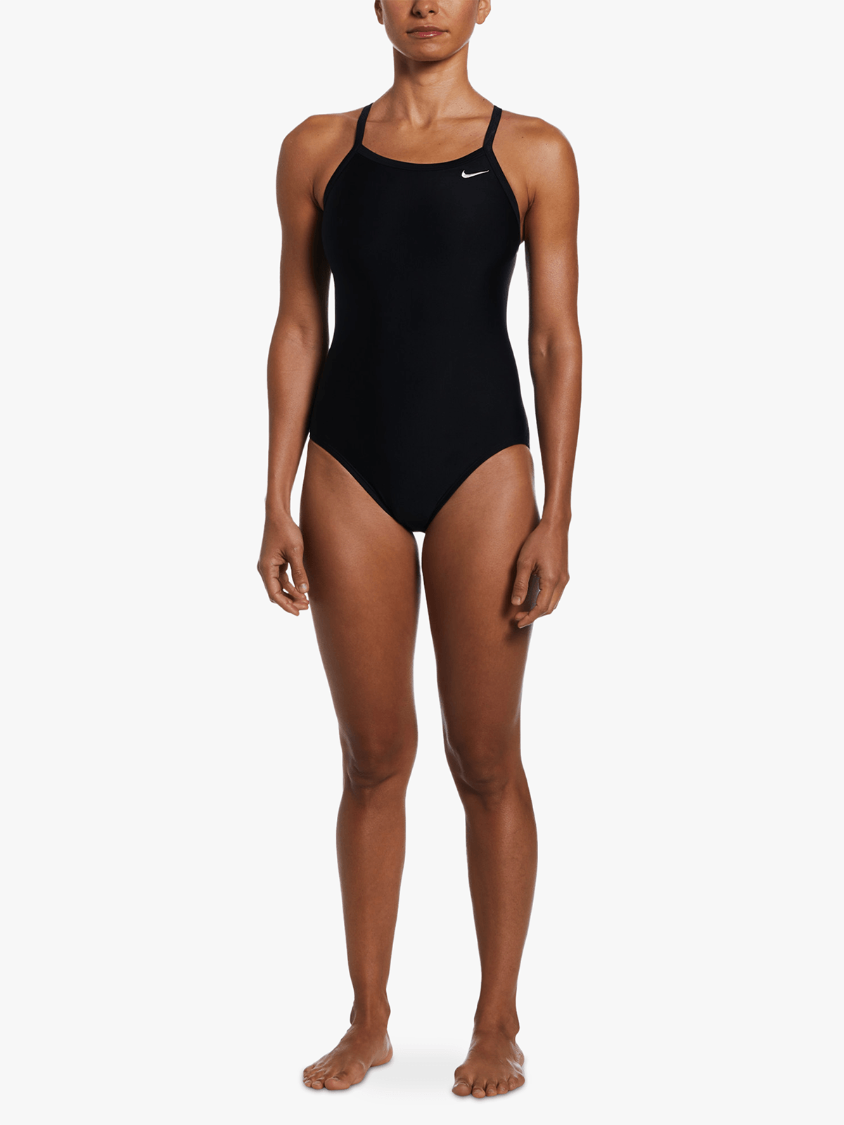 Nike Women's Racerback Black HydraStrong Swimsuit - Durable Performance One-Piece