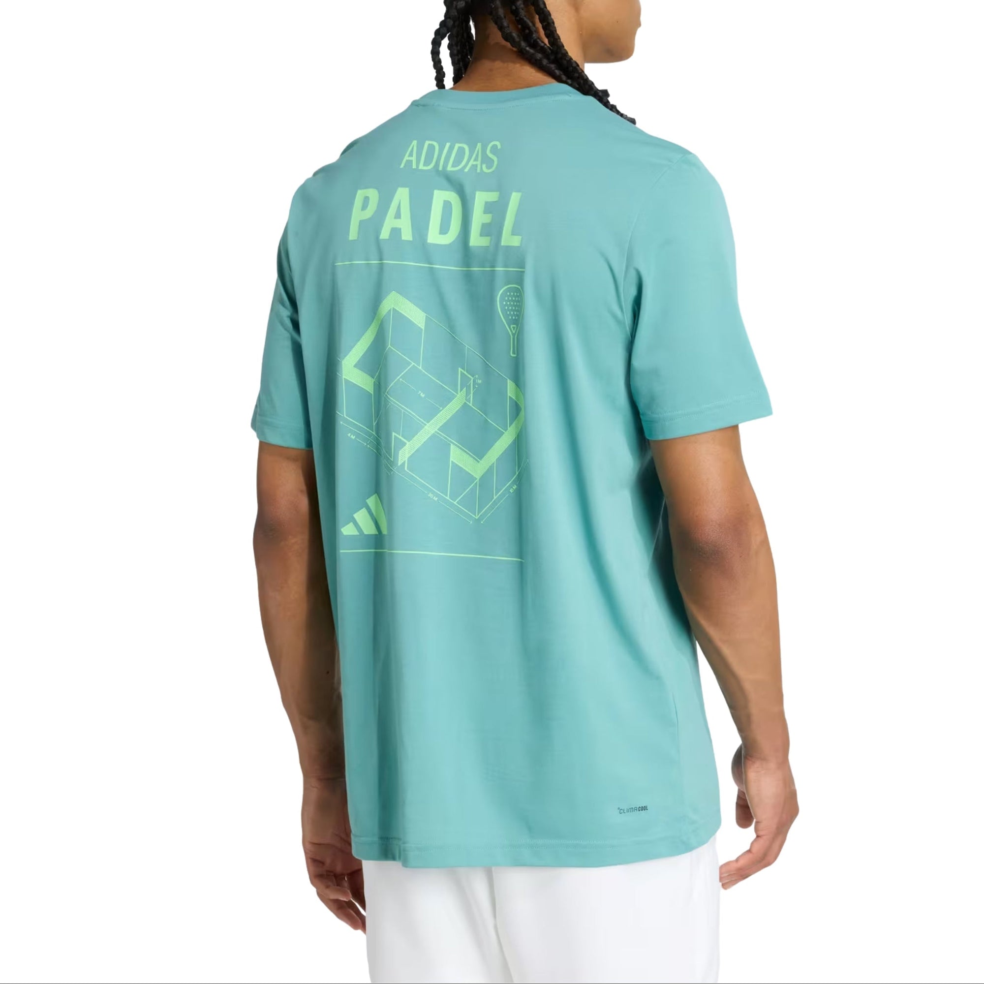 Adidas Padel Category Graphic Tee Teal - Back
