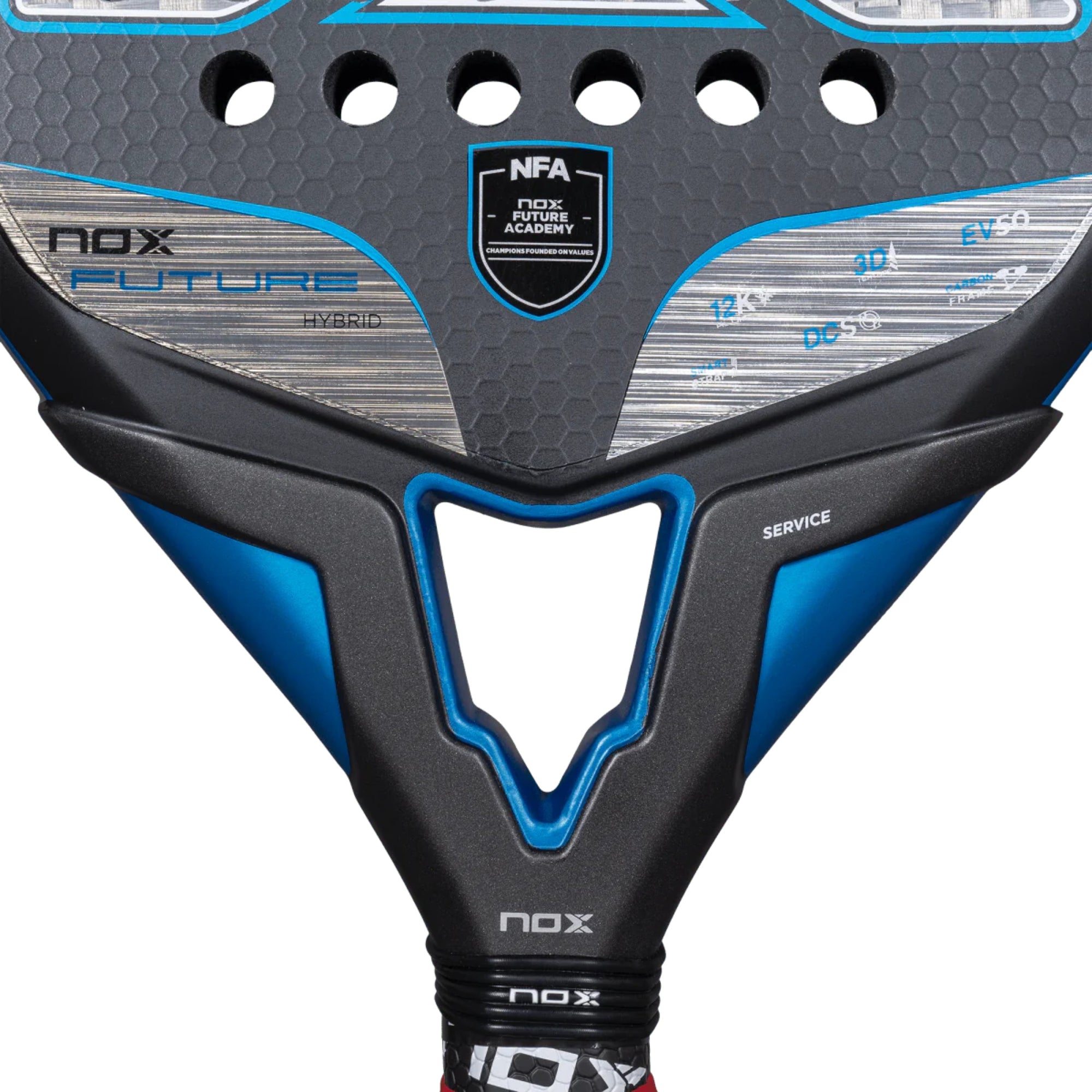 NOX Future Series Hybrid 12K Alum Padel Racket - Heart