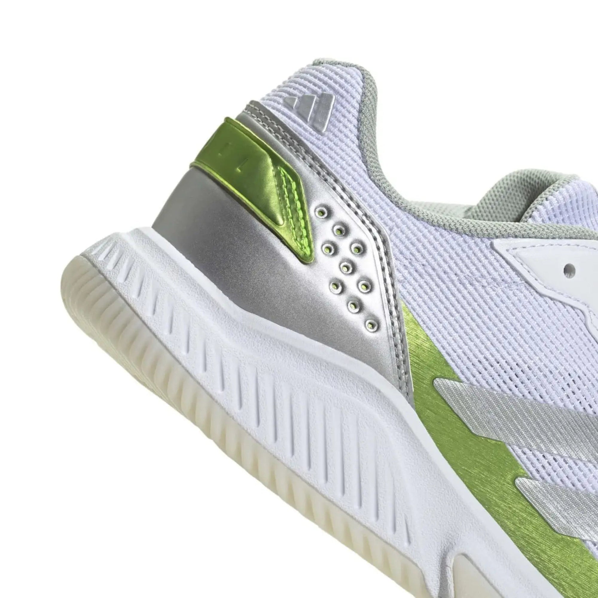 Adidas Courtquick Padel Shoes W - White/Lucid Lemon - Heel
