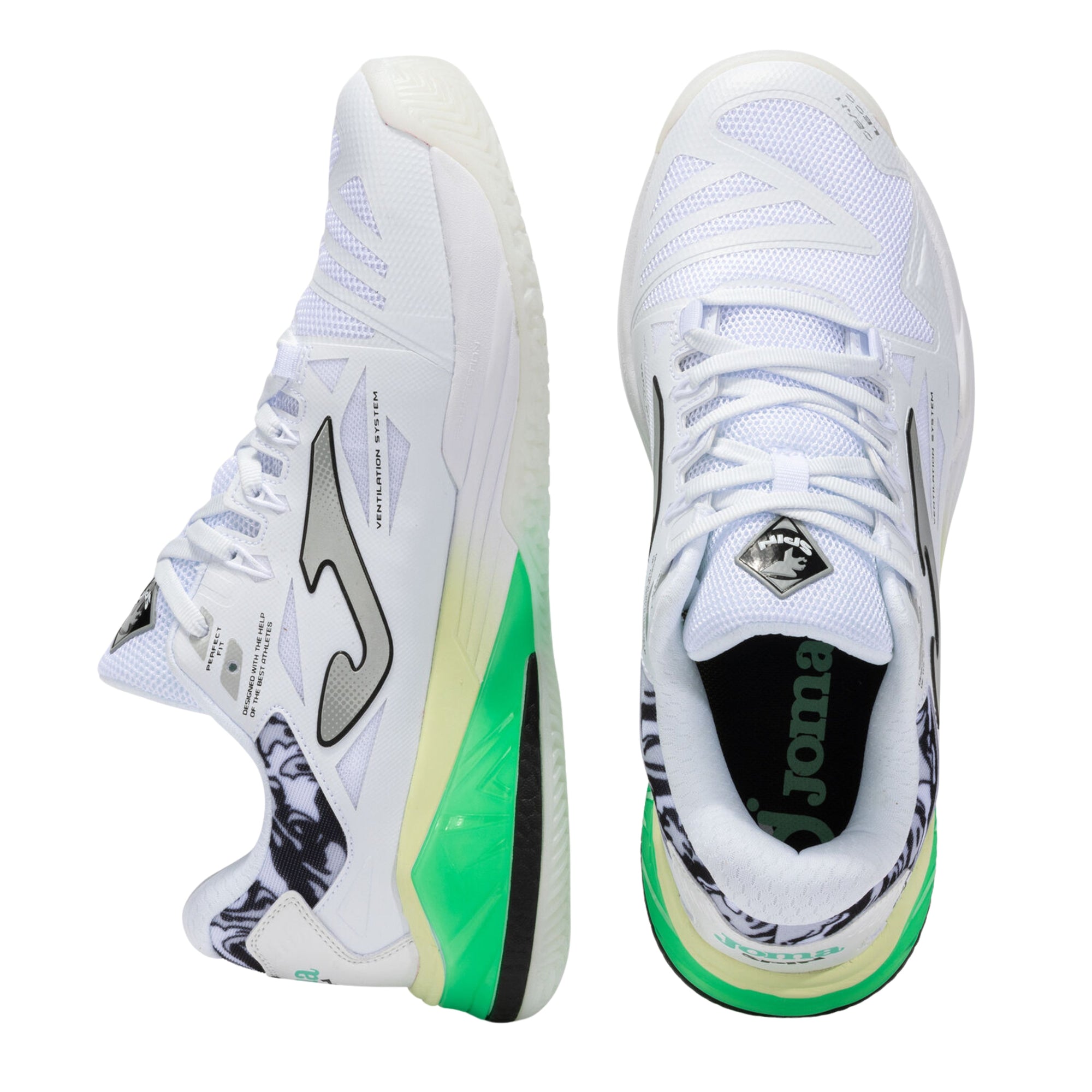 Joma Spin Men 2502 Padel Shoes - White - Side