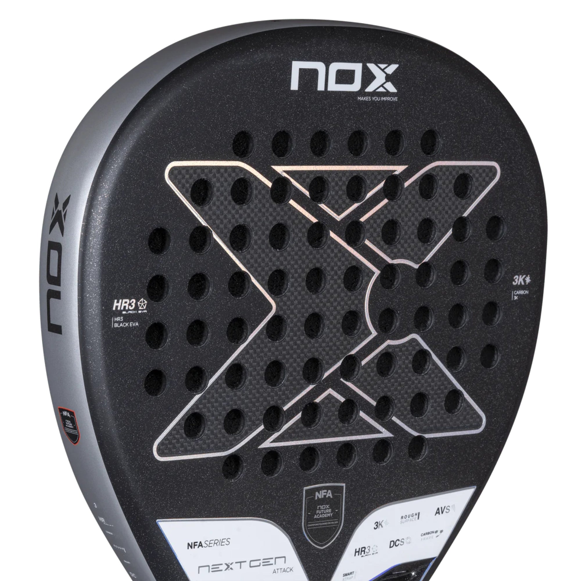 NOX Nextgen Pro Attack 3K Padel Racket - Face