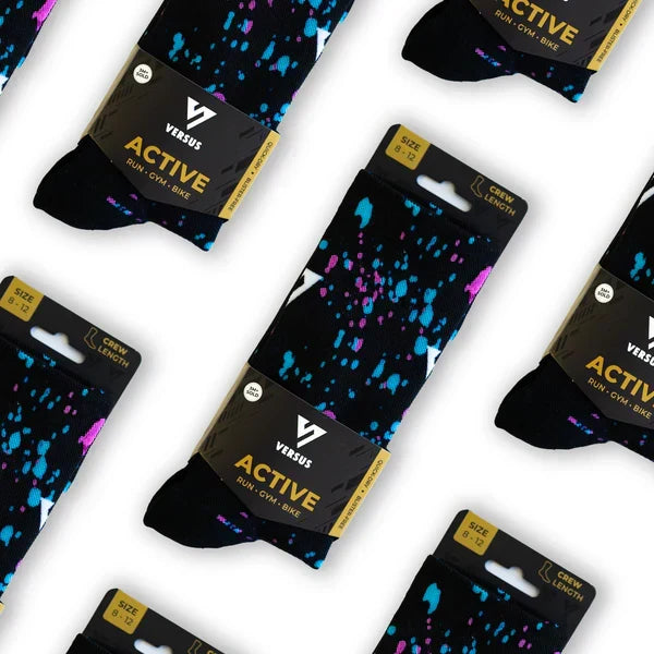 Versus Duo Splatter Active Crew Socks