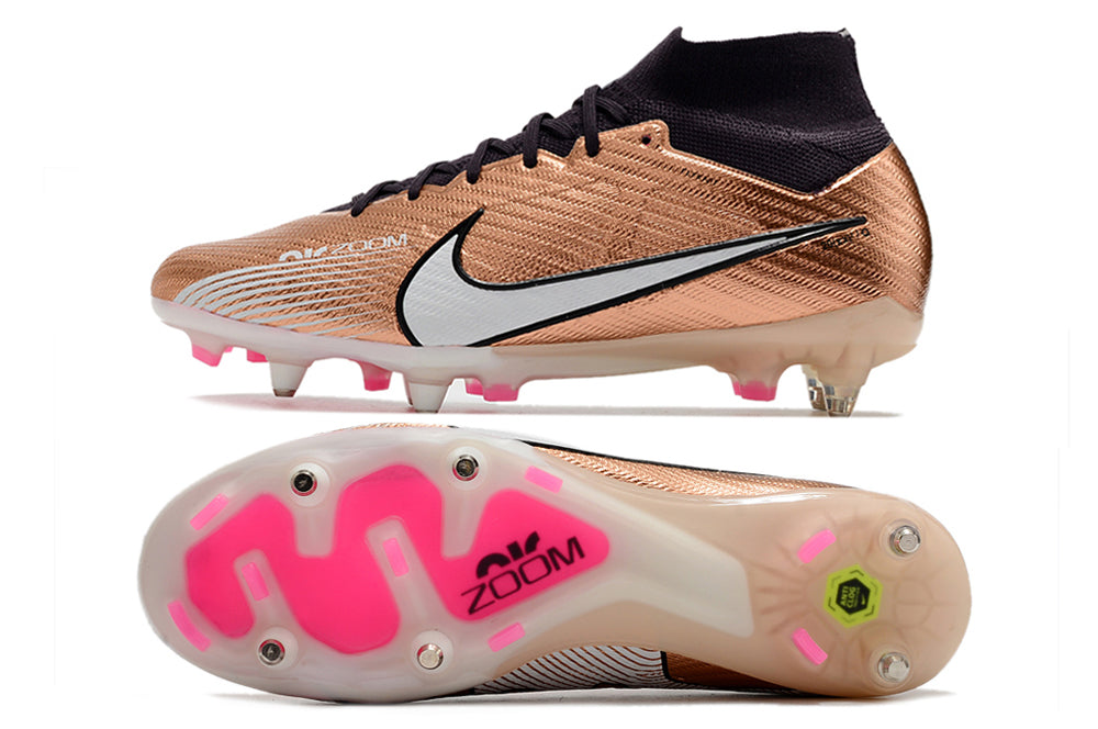 Air Zoom Mercurial Superfly 15 Elite FG Metalic Copper Metal Studs