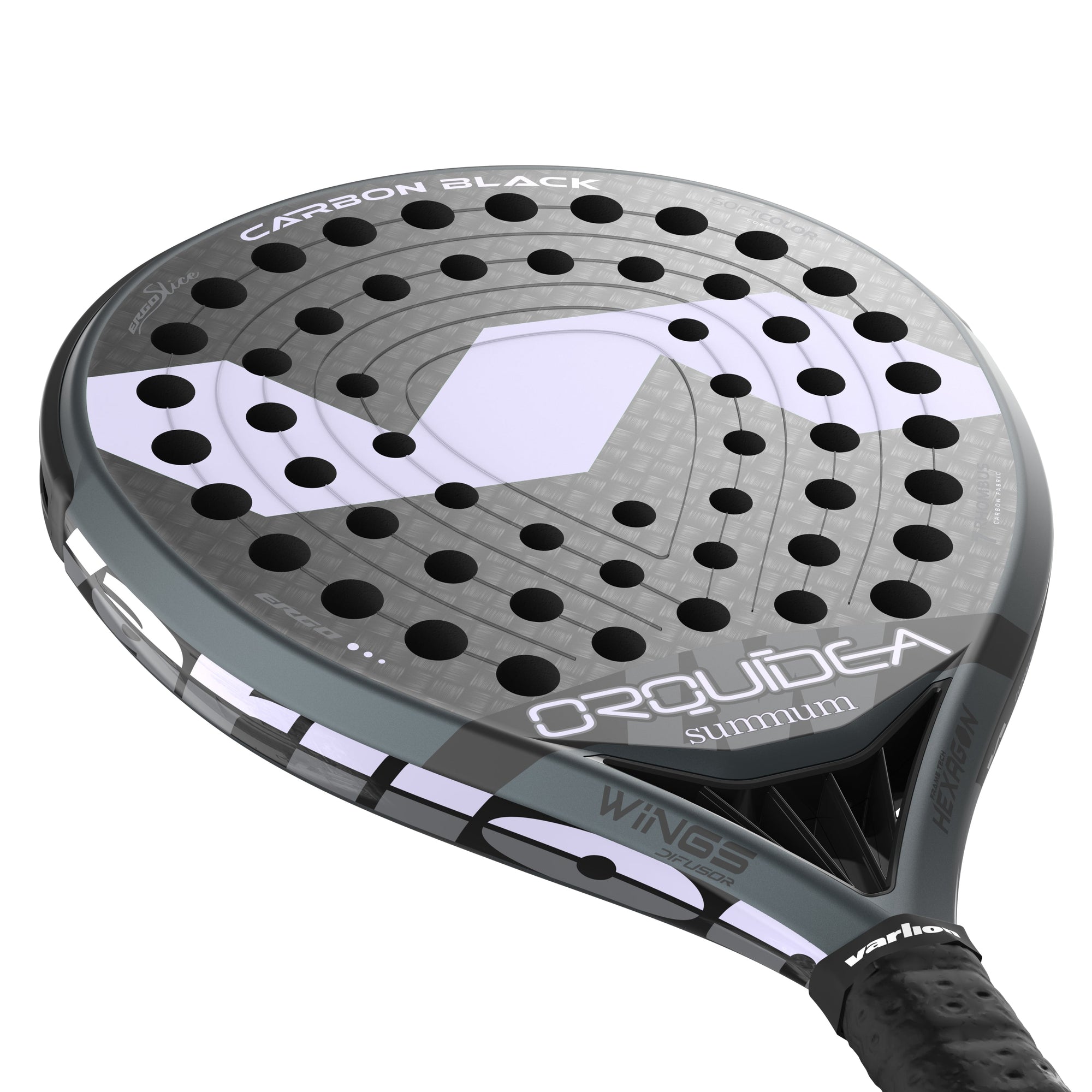 Varlion LW Carbon Black Orquidea Padel Racket - Face