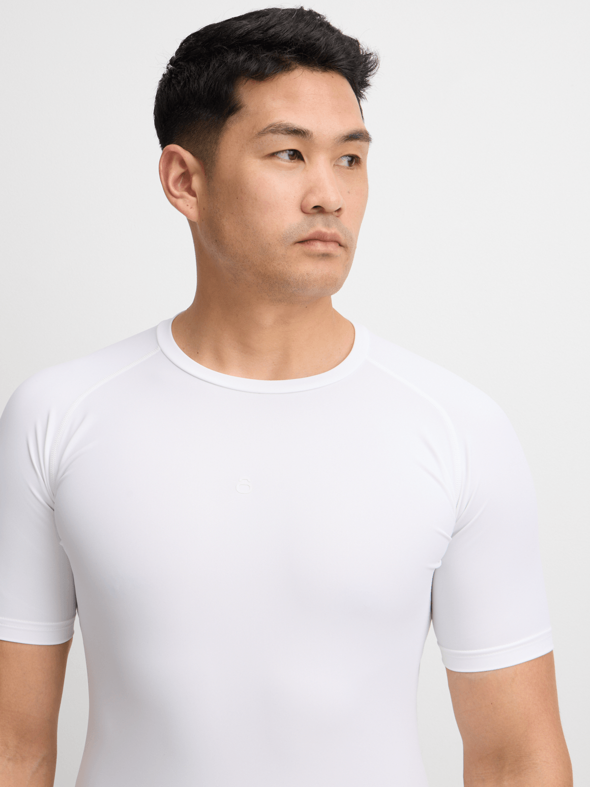 Men's Performance Compression Short Sleeve Top - White Athletic Base Layer