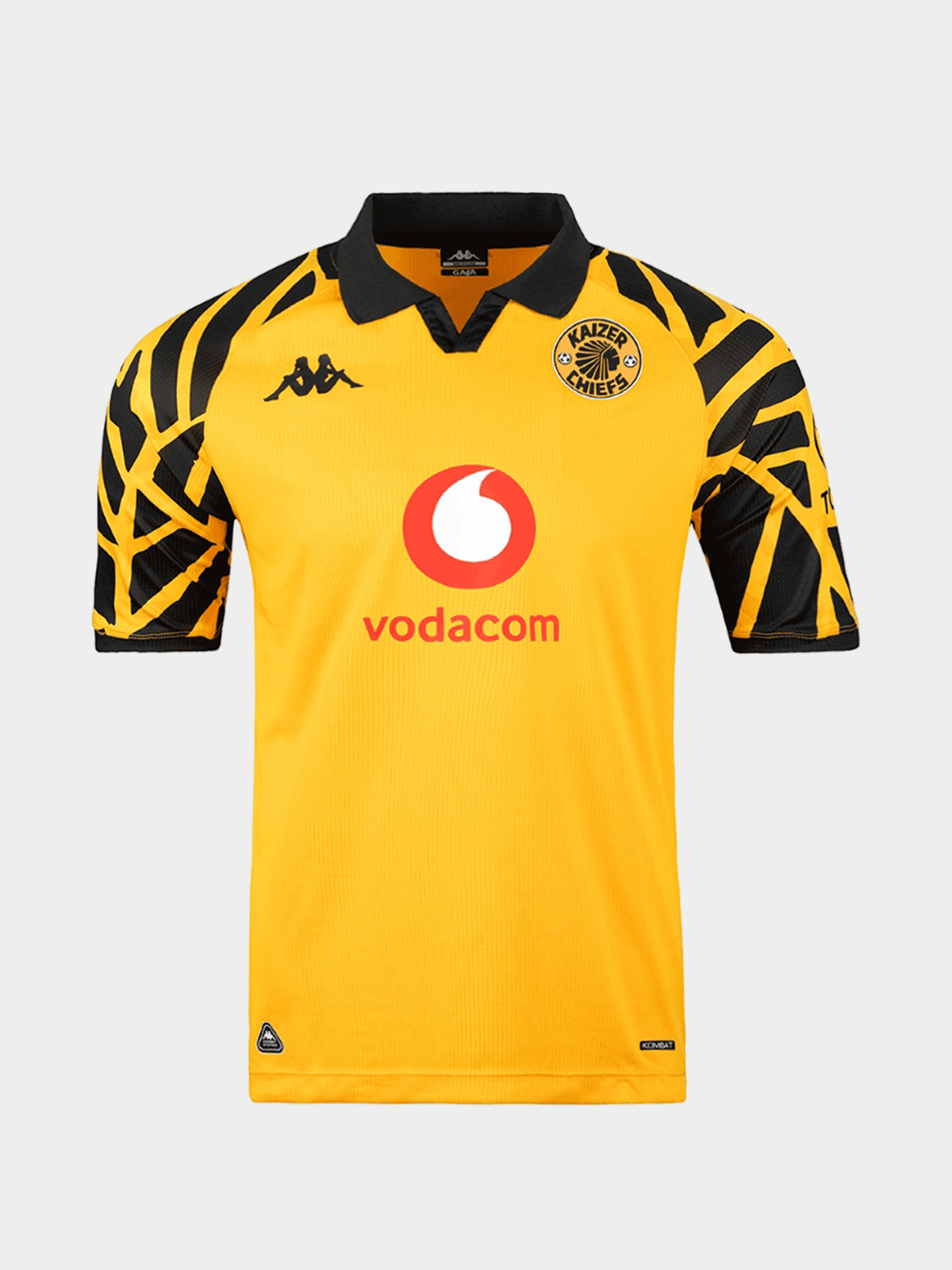 Kappa Youth Kaizer Chiefs Home 25/26 Yellow Kombat Football Stadium Jersey