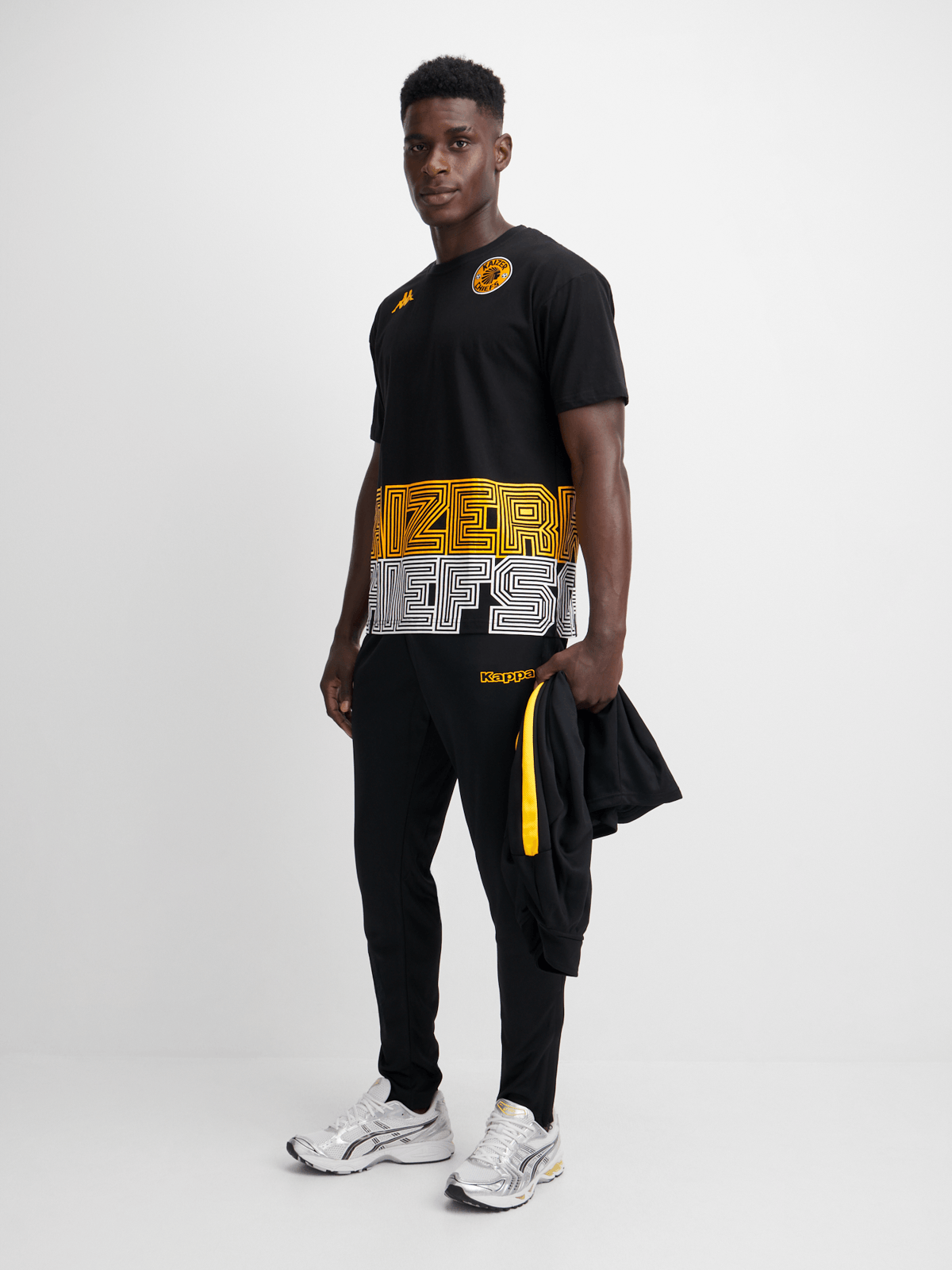 Official Kappa Kaizer Chiefs Ametod Black Cotton Fan Tee
