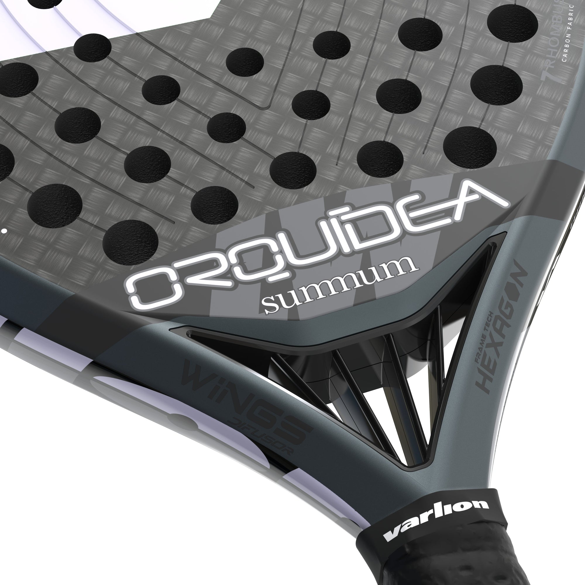 Varlion LW Carbon Black Orquidea Padel Racket - Heart