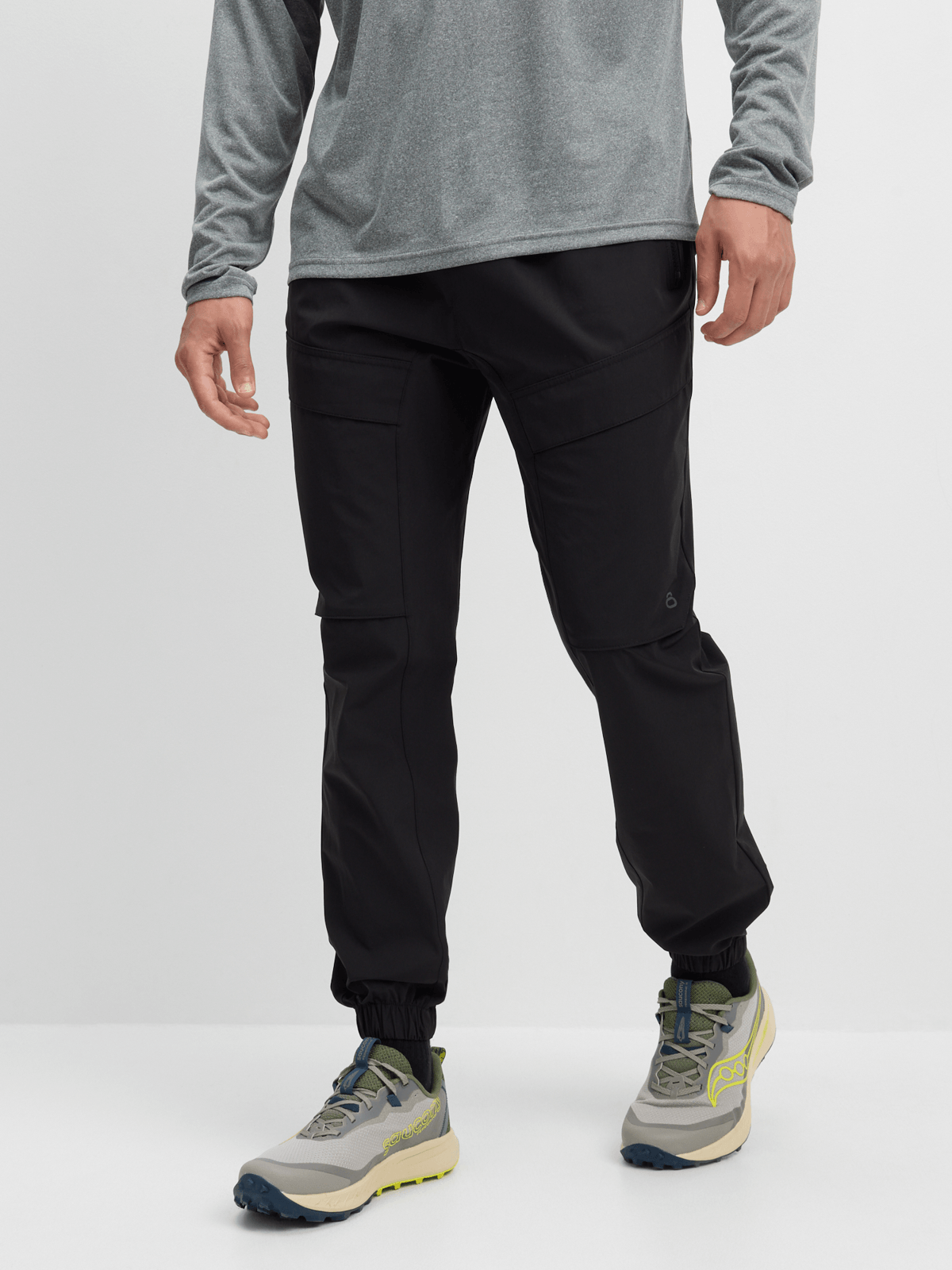 TS Men's Agility Cargo Black Trackpants: Flexible, Durable, Multi-Pocket Training Pants
